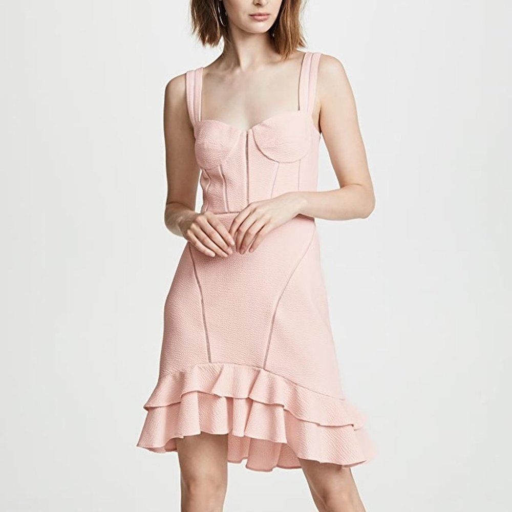 NWT. $795 Jonathan Simkhai Bustier Mini Dress Size 0 pink